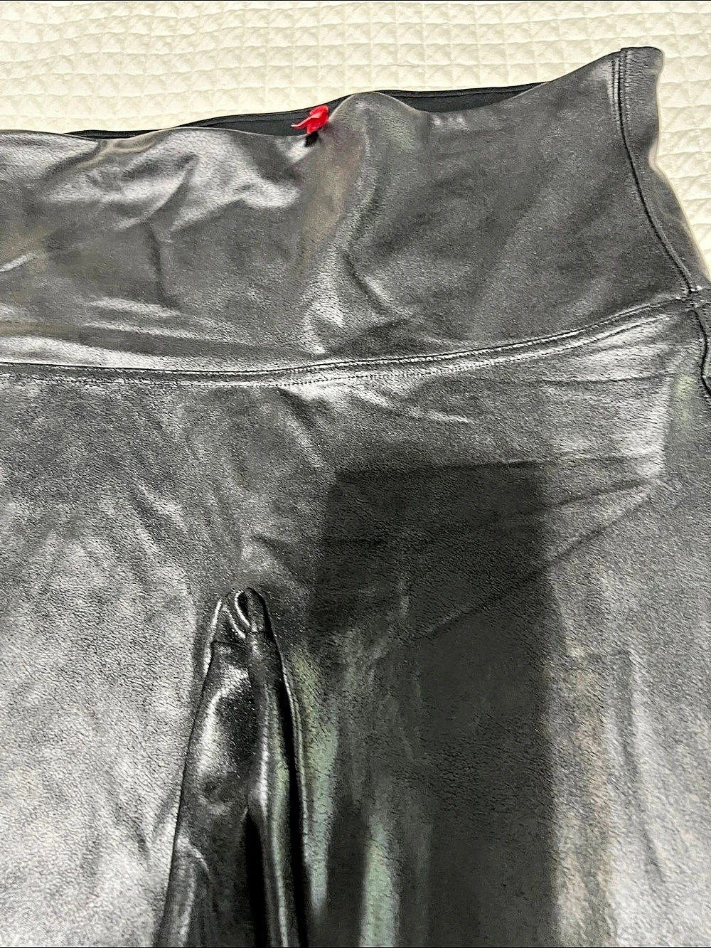 SPANX Faux Leather Leggings Black Size XL - Picture 5 of 8